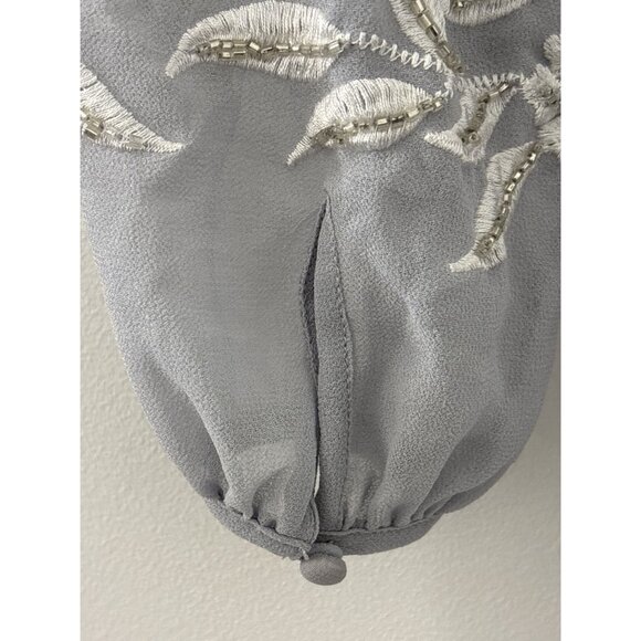 Women's BHLDN Anthropologie Long Sleeve Embroidered Belize Dress Size 0 Wedding - Picture 11 of 11